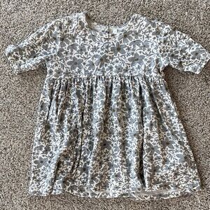 Rylee + Cru Grayish-Blue Floral Dress